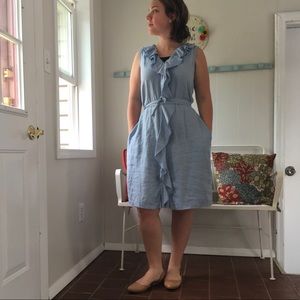 Talbots Jean ruffle dress💕💕💕